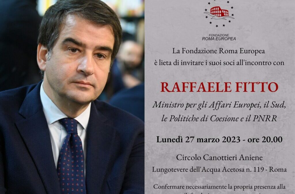 Roma Europea incontra Raffaele Fitto
